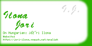 ilona jori business card